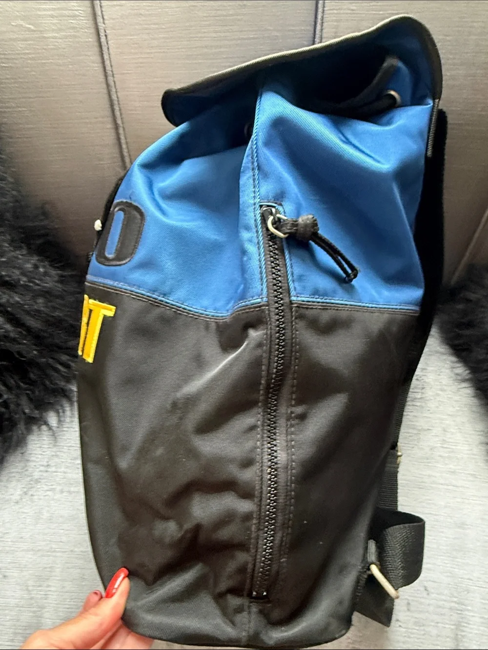 Polo by Ralph Lauren Blue, Black & Yellow SPORT Drawstring Backpack